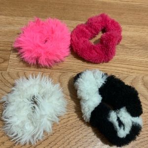 Fuzzy bundle of scrunchies